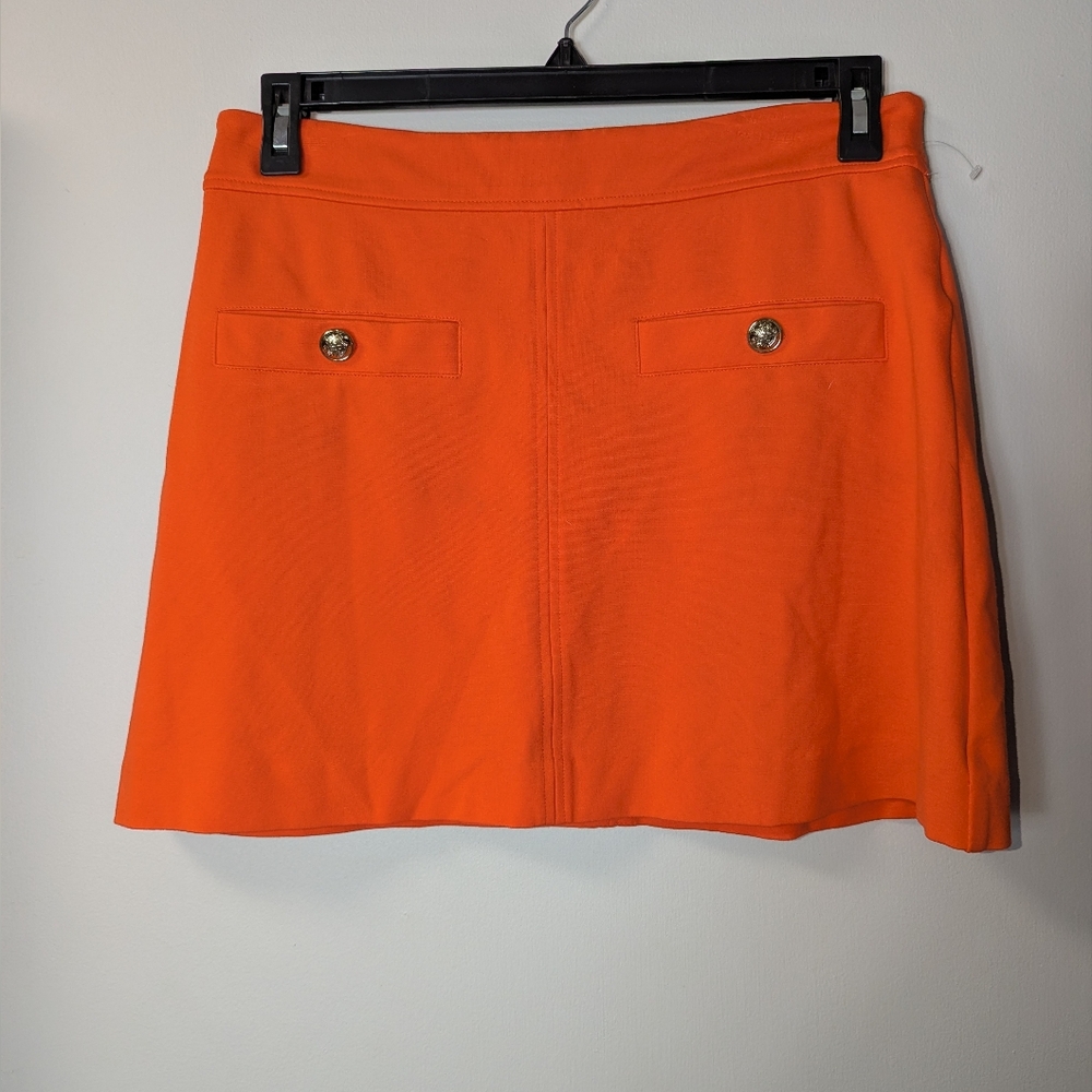 NWOT - ON 34th Orange Ponte Knit Stretch Mod Mini Skirt - Size M - Picture 2 of 5